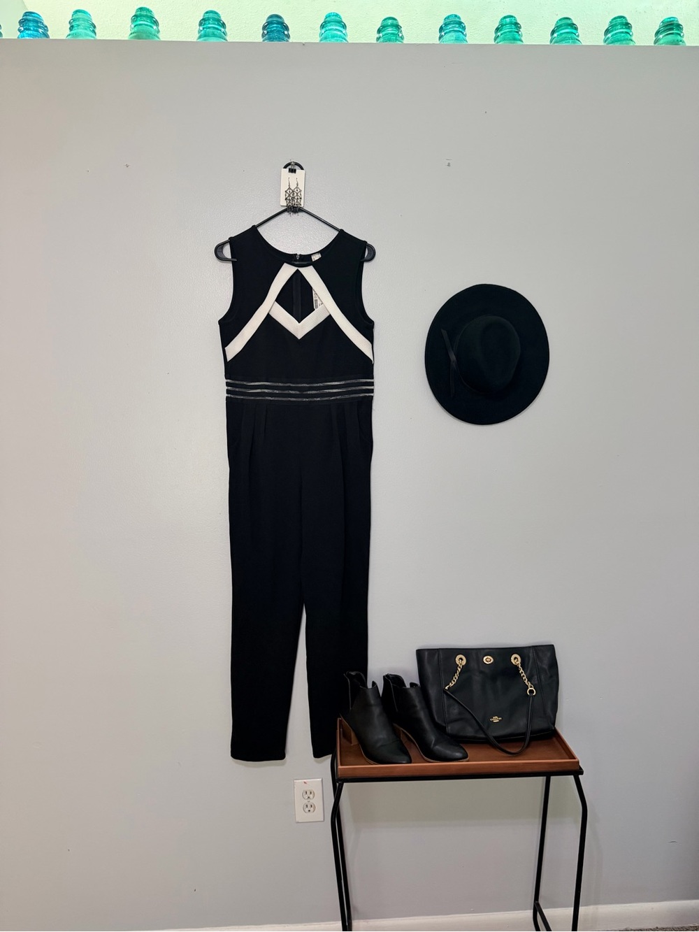 Black & White Sleeveless Jumpsuit